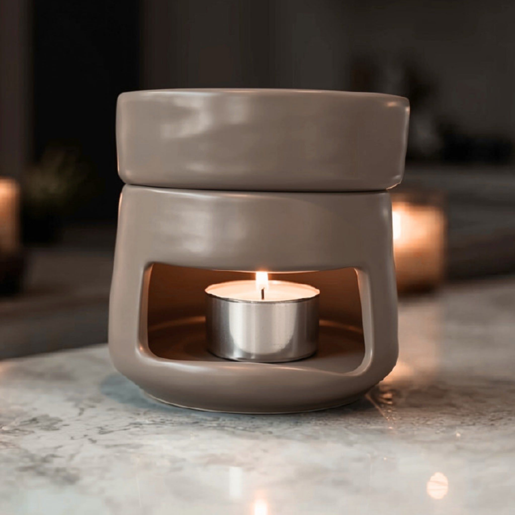 Maison Célune Signature Ceramic Burner | Stone Grey